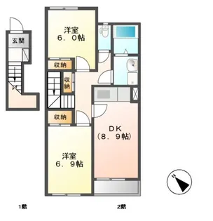 COCOマークⅡ【2階】の間取り