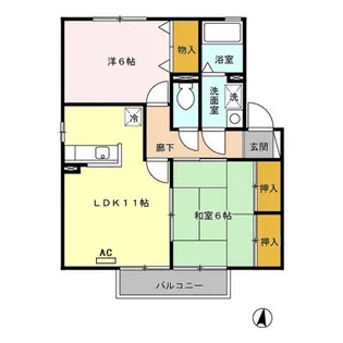 セジュールマーサ A棟【2階】の間取り