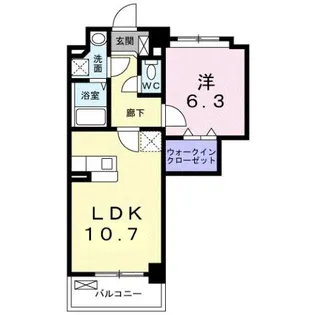 ハッピーメゾン Ⅵ【4階】の間取り