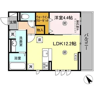 D-resena松橋S【1階】の間取り