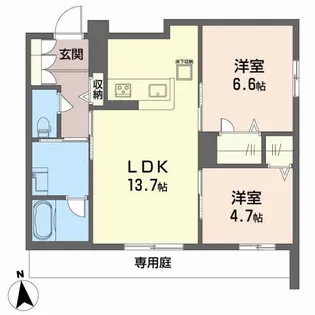 グリナージュ イマムラ **【A0101号室号室】の間取り
