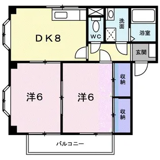 ヴィラマリン A【1階】の間取り