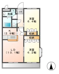 エミールシャラン【2階】の間取り