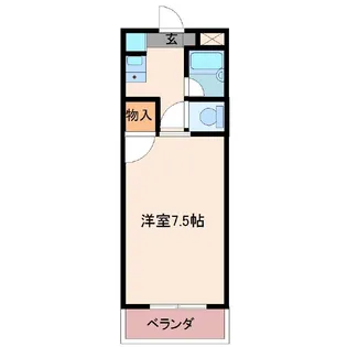 コスタ飛江田【206号室】の間取り