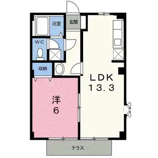 サンハイム池田 A【1階】の間取り