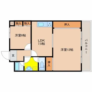 ニュー大淀ハイツ【1階】の間取り