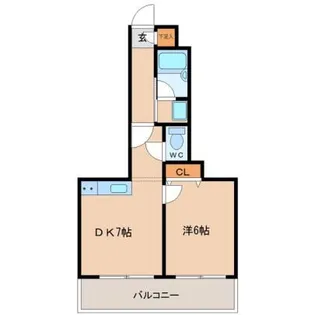 ラフィーネ【203号室】の間取り