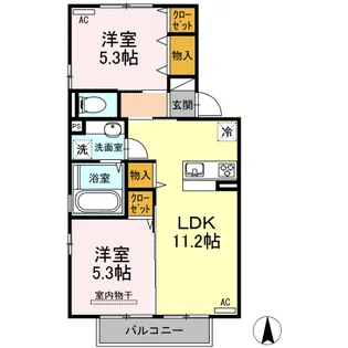 フィールドヴィレッジⅠ【2階】の間取り