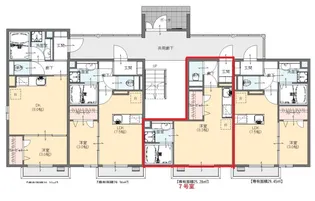 マリベールLibera【107号室】の間取り