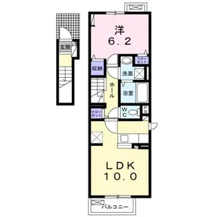 桜園町アパート【2階】の間取り