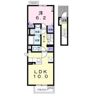 桜園町アパート【2階】の間取り