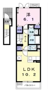 イーストブルー I【2階】の間取り