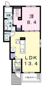 メゾン ド ソレイユ【1階】の間取り