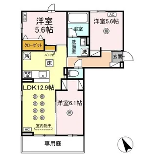 リバーサイドベース【1階】の間取り