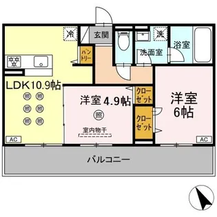 リバーサイドベース【3階】の間取り