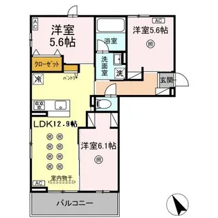 リバーサイドベース【3階】の間取り
