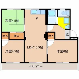 金丸マンション【505号室】の間取り