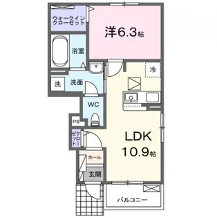 ブレッザ フィールド B【1階】の間取り