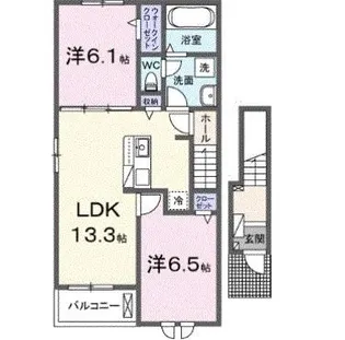 サニーハウス Ⅲ【2階】の間取り