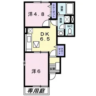グラスワンダー N−48【1階】の間取り