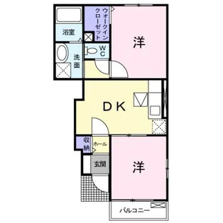 メイプルハイツ【1階】の間取り