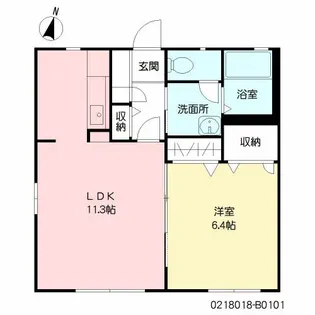 アネックス スズランⅡ B棟 *【101号室号室】の間取り