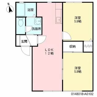 ヴェールヤマシタ *【102号室号室】の間取り
