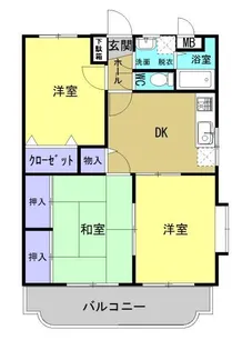 サンフィールド高鍋【201号室】の間取り
