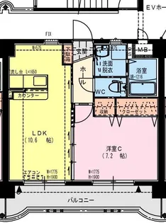 アンジェリーク【1階】の間取り