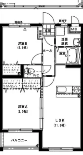 パークサイド城ヶ崎【3階】の間取り