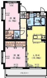 セレナイト キリシマ【203号室】の間取り
