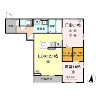カサグランデ松山【2階】の間取り