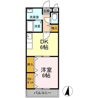 コーポ・ヤングファミリー【103号室】の間取り