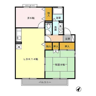サーフスリィ吉村【201号室】の間取り