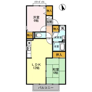 シャルマン平原 E棟【2階】の間取り