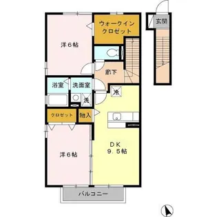 ルミエール三松 A棟【2階】の間取り