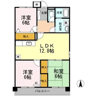 レジデンス17番館【2階】の間取り