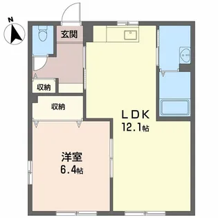 プランドール B棟 **【103号室号室】の間取り
