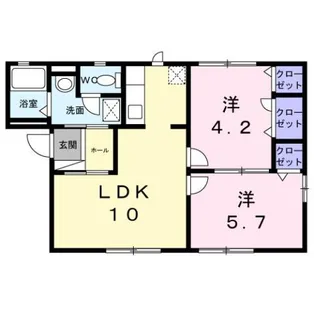 サンヴェールハイツ南【1階】の間取り