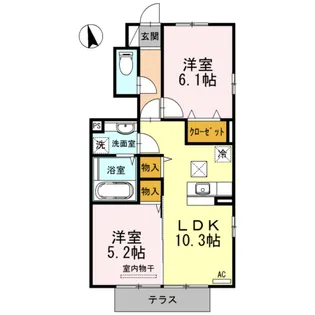 ノーヴェ【1階】の間取り
