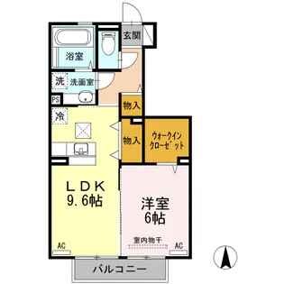 プランドール A棟【102号室】の間取り
