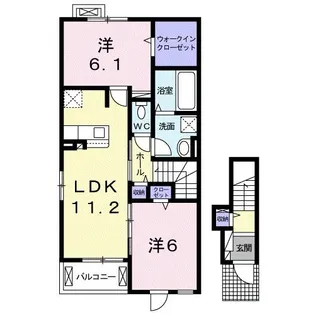 グランシャリオ日南 Ⅱ【2階】の間取り