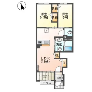宮崎市本郷北方 新築アパート【1階】の間取り