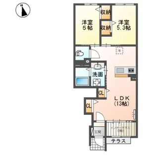 宮崎市本郷北方 新築アパート【1階】の間取り