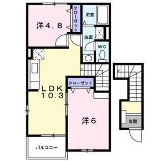 ミキハイツ A棟【2階】の間取り
