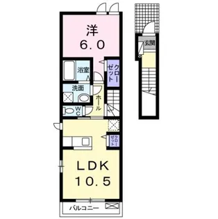 ローズ・マリー【2階】の間取り