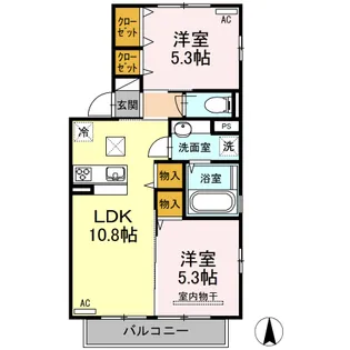 セジュールFF【1階】の間取り