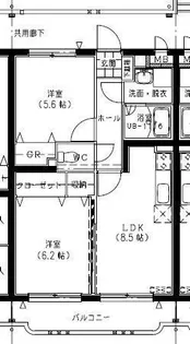 エビスマンション【202号室】の間取り