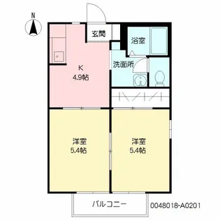 フレグランスアザレア **【201号室号室】の間取り