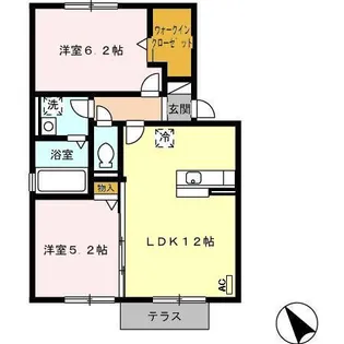 シャローム A棟【202号室】の間取り